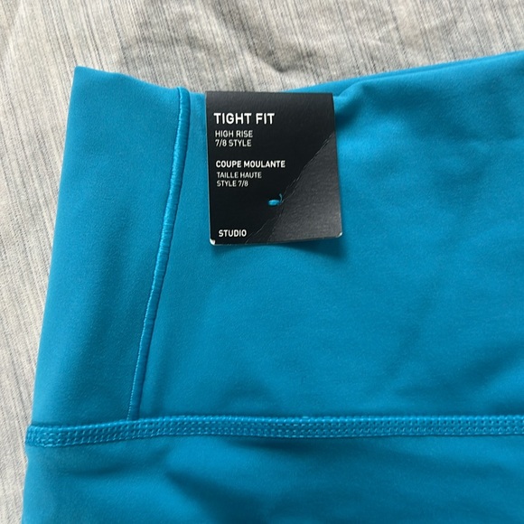 NWT Adidas blue high waisted leggings athletic yoga bottoms women’s size 2XL - Picture 4 of 6